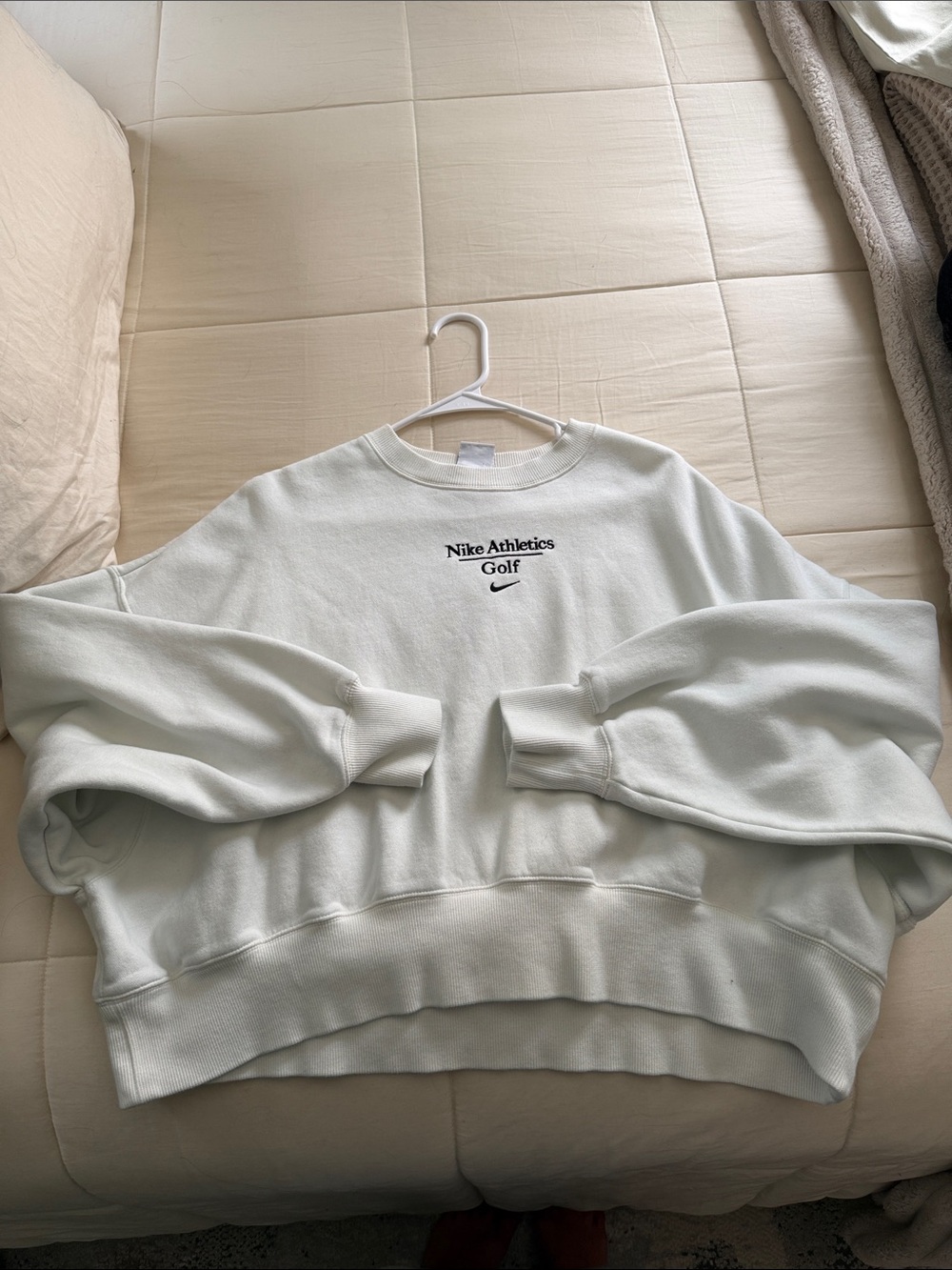 Nike White Nike Athletics Golf Crewneck Sweatshirt